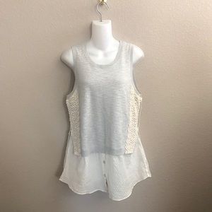 3/$20 Anthro Moth Crochet Laced Knit Tank Top